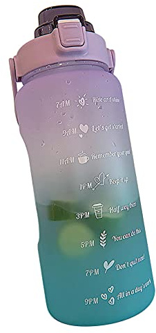 Oikabio Bouteille d'eau givrée avec couvercle de rebond pour entraînement physique en plein air Violet 2 l