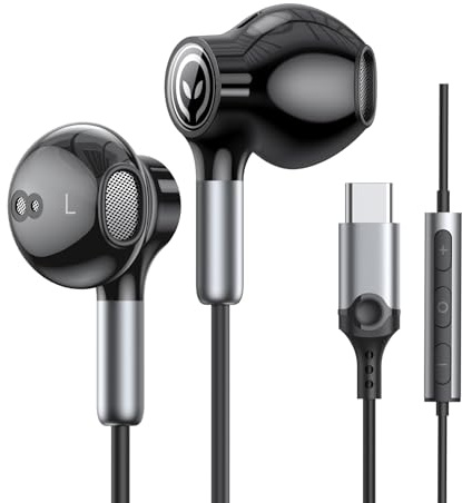 USB C Kopfhörer für iPhone 15 Pro Max Samsung S24 Kopfhörer mit Kabel USB C In-Ear USB Typ C Kopfhörer Kabel mit Mikrofon für Samsung Galaxy S23 Ultra S22 S21 S20 A54 iPad Pro Air 5 Google Pixel 8 7A