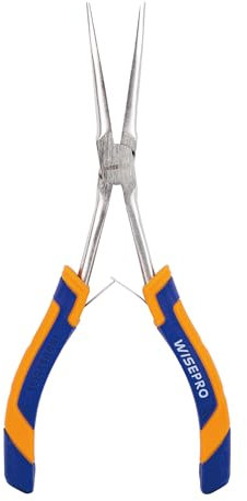 WISEPRO Long Nose Pliers, 7 inches Slim Long Nose for Hard to Reach Narrow Space, Designed for Mechanics, Technicians