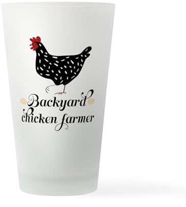 CafePress Backyard Chicken Farmer Pint Glass, 16 oz. Drinking Glass
