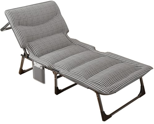 RDIAYDN Camping Betten Feldbetten Klappbar, Liegestuhl Mit Auflage Polster, Faltbar Campingliege Klappbett, for Outdoor Camping Reisen BüRo Indoor (Color : D, Größe : 190x70x30cm)