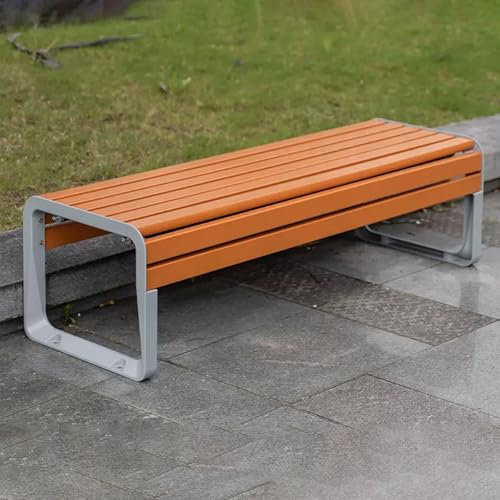 SORVA Gartenbank für den Außenbereich, Parkbank für die Terrasse, Verandabank, mit Rahmen aus Aluminiumguss, Lattensitz, für Hinterhof, Balkon und Garten (Größe: 120 cm/47,2 Zoll A)