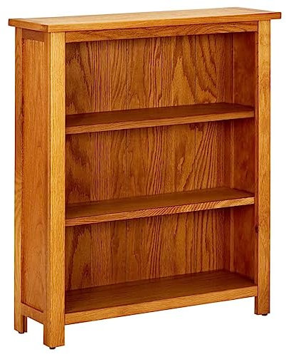 Bücherregal 3 Fächer Standregal freistehendes Büroregal Aktenregal Aufbewahrungsregal Lagerregal für Wohnzimmer, 70x22,5x82 cm Massivholz Eiche