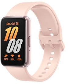 Samsung Galaxy Fit3, Bracelet connecté, Chargeur Secteur Rapide Inclus, écran 1,6’’, notifications SMS et appels, fonctionnalités sport & bien-être, IP68, batterie longue durée, Rose, Version FR