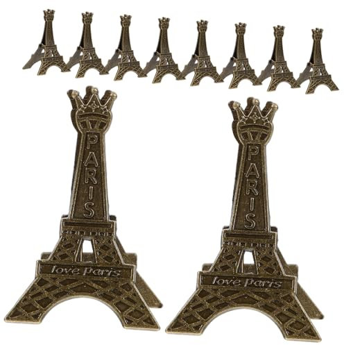 Lurrose 10stücke Teiliges Eiffelturm Metall Kartenhalter Stabiler Memo Clip Für Tischkarten Fotos Notizen Bürobedarf Vintage Design Langlebig