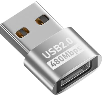 Genérico Adaptador USB C A USB - Unidades Flash con Velocidades De Transferencia De Datos USB 2.0 para Concentrador | Adaptador USB C Hembra A USB Macho,Carcasa De Aluminio |, Teléfono Celular Y Más