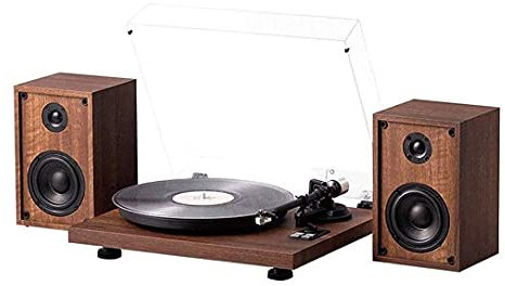 JFNHUTL Tocadiscos con Bluetooth y Caja de música, versión portátil, gramófono, Altavoz subwoofer Estilo Retro Vintage con Entrada Auxiliar, Radio FM/Am, con Altavoces para Entre