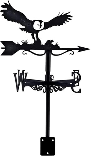 Girouette pour jardin, girouette créative, girouette dans le jardin extérieur, indicateur de direction, décoration extérieure, chouette
