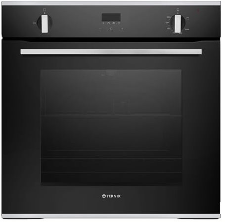 Teknix SCS74GX 60cm Built-In Gas Oven – Integrated with 72L Capacity - LPG Convertible - Full LED Touch Display - Triple Glazed - Stainless Steel, W59.5 x H59.5 x D52.0 (cm)
