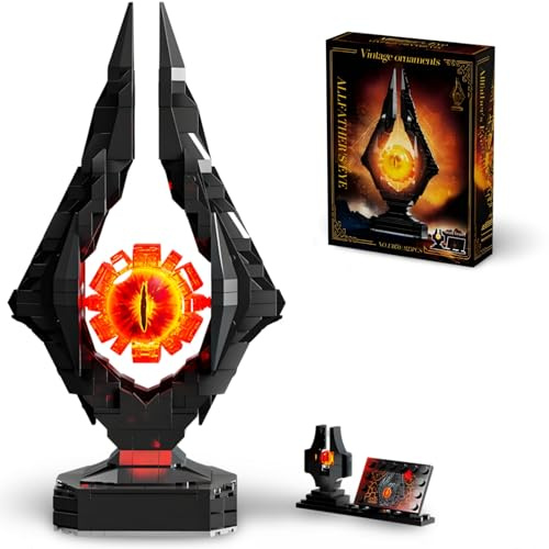 DrmBeyd Ideas Herr de Rings Saurons Auge Architecture Bausteine, 925 Teile Lord of Rings Film Magic Dunkler Turm Bausteine Bausatz, Geschenk für Film Fans, Kompatible mit L***