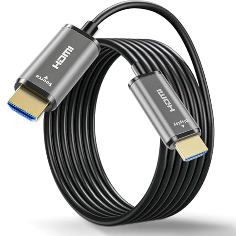 OFFCUP 8K HDMI Kabel 10M Glasfaser 2.1 Ultra High Speed | 8K@60Hz 4K@240Hz HDR eARC HDCP2.2 PS5 Xbox SeriesX PC TV Projektor Blu-ray
