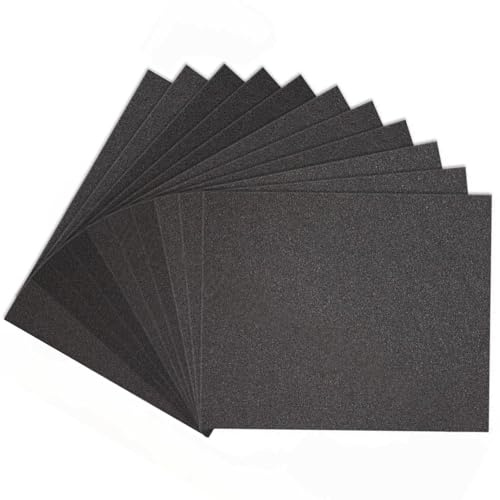 36 Stück Schleifpapier set, Wasserfestes Schleifpapier Fein 285x240mm für Metall Auto Holzmöbel Nass und Trocken Polieren Sandpaper
