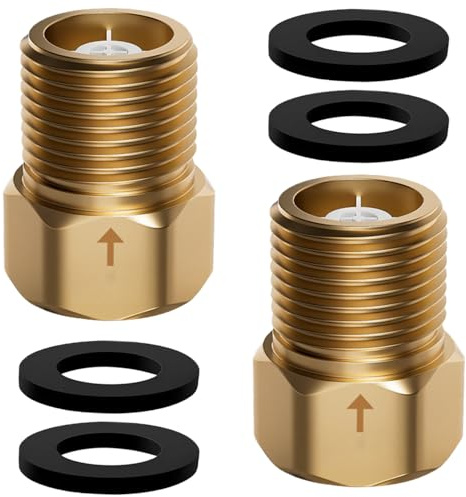 YOGAZEN 2 Stück Messing Rückschlagventil 1/2 Zoll, Rückflussverhinderer Abwasser, Innengewinde auf Außengewinde Einwegventil, Rückschlagventil Abwasser für Wasserleitung, Warmwasserbereiter
