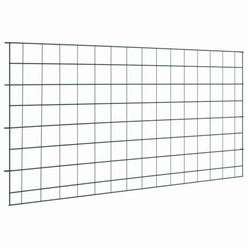 vidaXL Teichzaun Set 5 stk. 100 x 50 cm Stahl Grün