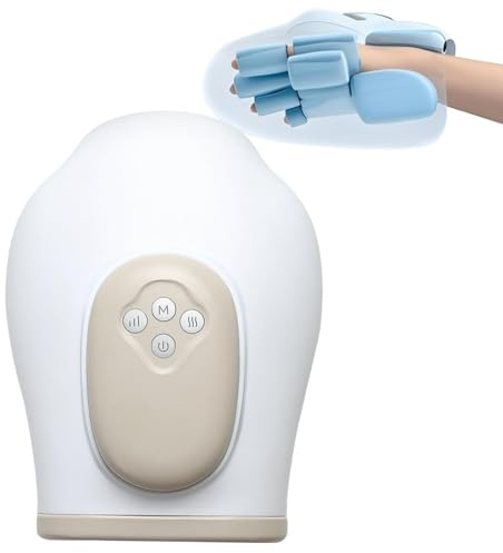 Handmassagegerät Elektrisch, Handmassagegerät mit Thermotherapie, Elektrisches Handmassagegerät mit 3 Luftkompression-Modi und 3 Stufen der Einstellbaren Stärke, Großes Geschenk