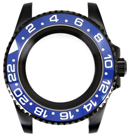 1 st 40 mm for klockfodral delar for NH35 NH36 NH34 NH70 svart keramisk enkelriktad ram 20ATM(30)