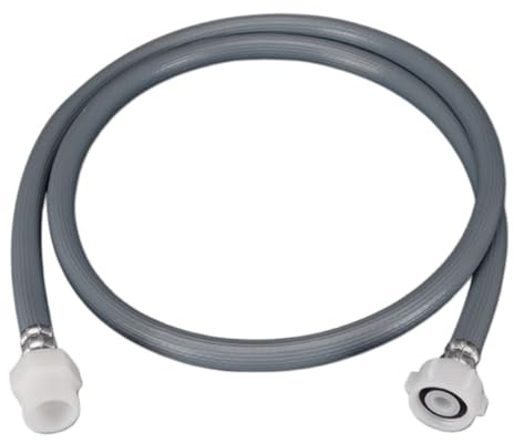 Huba Washing Machine & Dishwasher Hose Extension, 2m Replacement Water Hose with 3/4 Connectors, Universal Cold Water Inlet Pipe