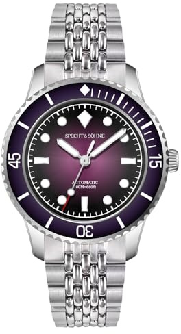FTEOXLC Montre de plongée automatique 39 mm vintage pour homme avec cristal de saphir BGW - Montre étanche lumineuse