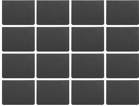 V-formade mini svarta tavlor, 16-pack återanvändbara anslagstavlor för bordsskivor för festmatetiketter, klassrums-, kontors- och köksinredning, inklusive krita penna (Zonder pen)