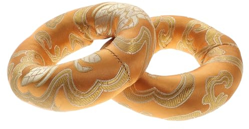 Cabilock Cuscini per Campane Tibetane per Meditazione e Pratiche Buddhiste Colore Casuale 2 Pezzi in Cotone Leggero e Portatile, Tappetini per Ciotola Sonora Buddista