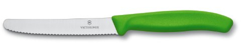 Victorinox Swiss Classic 4-1/2-Inch Utility Knife with Round Tip, Green Handle