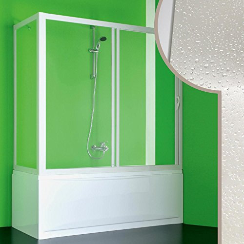 Cabine douche Pare-Baignoire 90x160 CM en acrylique mod. Plutone avec ouverture laterale