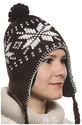 Bonnet Péruvien Chullo ch'ullu avec Pompon Mixte Homme/Femme Couleurs au Choix