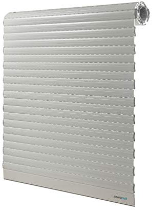 Rollladenpanzer ALU Maxi weiß (54 x 14mm), Maßanfertigung nach Kundenwunschmaß: 144cm Breite x 140cm Höhe - durch smarotech® Deutschland