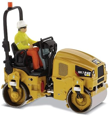 Diecast Masters 85593 - Compacteur Caterpillar CB2.7, échelle 1:50, à partir de 14 Ans, Jaune