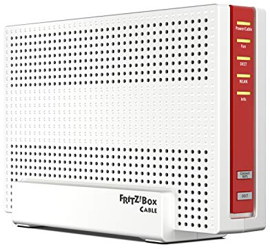 AVM FRITZ!Box 6591 Cable WLAN AC + N Router (DOCSIS-3.1-Kabelmodem, Dual-WLAN Ac+N (MU-MIMO) mit 1733 (5 GHz) + 800 Mbit/S (2,4 GHz), VoIP-Telefonanlage)