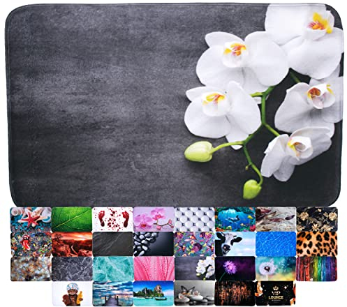 Sanilo Badteppich, viele schöne Badematten zur Auswahl, Badvorleger sehr weich und rutschfest, waschbar und schnelltrocknend (Pretty, 50 x 80 cm)