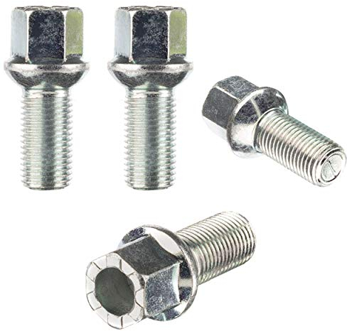 Ellis Excellence Alloy Wheel Bolts - M14 x 1.5, 27mm Thread, 17mm Hex | Replacement Bolt Kit for Audi & Volkswagen Car Models | Car Accessories