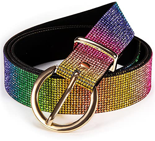 Barry.Wang Damen Diamant-Gürtel, Kristall-Strass-Bling, Taillenkette, sexy Mädchen,Damen Kettengürtel