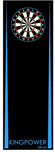 Kingpower dardo Mat dardo Alfombra Torneo línea de Tiro Accesorios de protección de Suelo Tablero de Dardos 2 tamaños 237 cm 290 cm diseños Diferentes, Diseño:Diseño 04 (Azul 237x80cm)