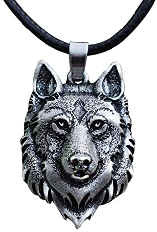 DUTACK Wolfs-Halskette, Alpha-Männer Wolfskopf-Anhänger, Geschenk für Erwachsene, Unisex, Edelstahl, Halskette, Schmuck/Tiere