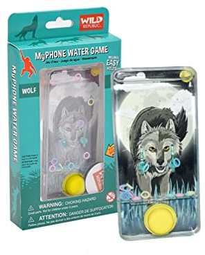 Wild Republic MyPhone Wolf, Kinder-Telefon, Wassertelefon-Spiel, Spielhandy, Reisespielzeug, Spiele für die Autofahrt, großartig, um viele Stunden eigenständig zu Spielen, 8