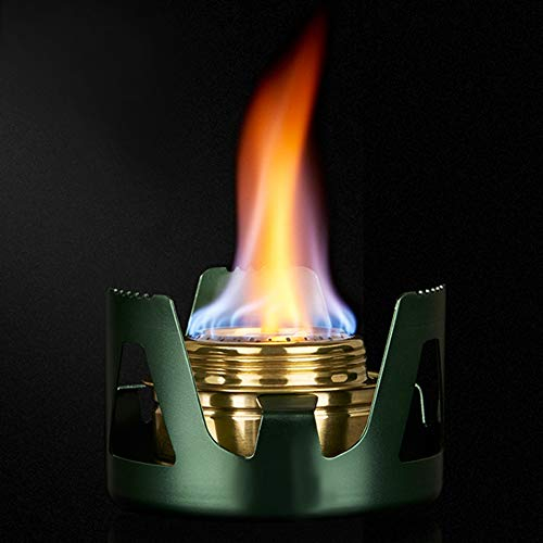 BOROCO Estufa de Camping al Aire Libre portátil Ultraligero Mini Quemador de Alcohol de Cocina Estufa de Combustible BBQ Estufa de Camping(Verde)