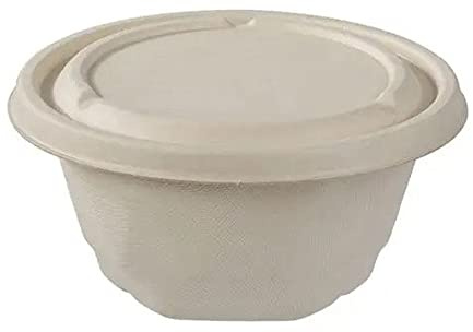 Tessera Bio Products QRSB850 - Cuenco redondo para sopa de caña de azúcar, 850 ml, capacidad de 850 ml, 125 unidades