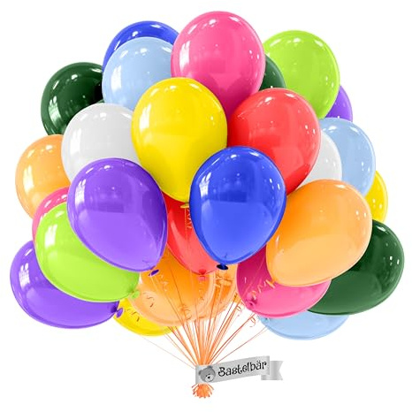 Palloncini Compleanno Metallici • 50 Pezzi • Prodotto in Europa • Colorati Biologici di Alta Qualità • 100% Lattice Naturale • Ø34 cm • Clima Neutro • Decorazioni per Elio