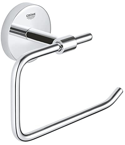 Grohe Start Cosmopolitan QuickFix - Portarrollos sin Tapa, Cromo, para Pegar (Pegamento QuickGlue A1) o atornillar, Ref. 41165000
