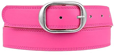 Zakatte • Damen schlichter Gürtel aus Kunstleder Damengürtel Taillengürtel Hüftgürtel BS066 (Pink, 70 cm)