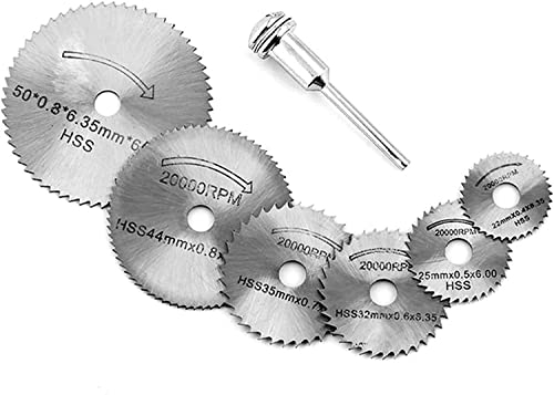 Lama per sega circolare,disco da taglio portatile, 7pcs HSS lama for sega disco da taglio for utensili rotanti for trapano lavorazione del legno taglierina for metalli utensili elettrici accessori for