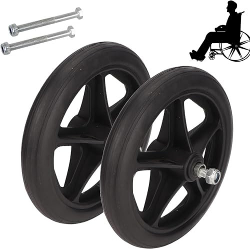 BLUEZY Rollstuhl-Lenkräder, Rad-Ersatzteile Für Rollstühle, Walker-Räder, Verschleißfestes Rad, 6/7/8 Zoll, Für Elektrorollstuhl, Professionelle Rollstuhl-Vorderrolle B,7inch