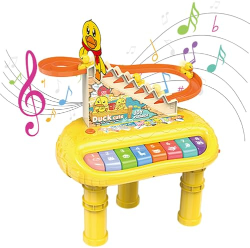 Tastiera musicale per bambini, pianoforte giocattolo,Giocattoli per strumenti per tastiera di musica elettronica - Tastiera musicale, suoni di animali, luci e musica, giocattolo educativo di