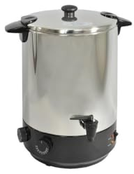KITCHENCHEF Stérilisateur/Traiteur 1650W Inox/Noir 18,5L Contenance 12 bocaux Minuterie 120 minutes Conserves maison