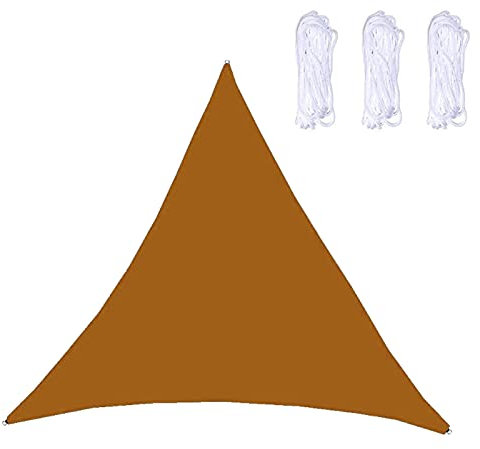 Vela ombreggiante Triangolare 4x4x4 m Impermeabile,Tenda da Sole da Giardino,tettoia Rettangolare Esterna Impermeabile con Un Set Completo di Kit di Fissaggio con Corde,per Prato Esterno da Giardino