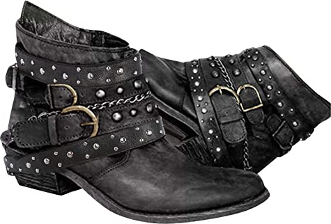 Regali Natale economici Stivali da Neve Bambino Stivali Donna Alti Fino al Ginocchio di Jeans Boots Stivali Texani Donna Neri Traforati Stivali da Donna Stivaletti Bassi Donna