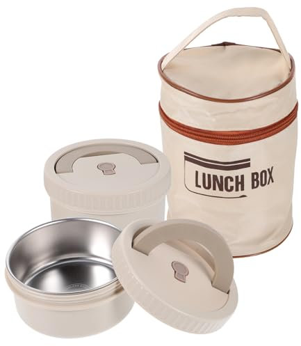 Cabilock Lonchera Térmica Portátil Recipiente Para Alimentos Tazón De Sopa Aislante Tazón De Fideos Tapa Anti-escaldaduras