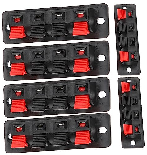 jojofuny 6pcs Professional Speaker Spring Connection Clip Stereo Speaker Terminal Connectors Wire Connectors for Hifi