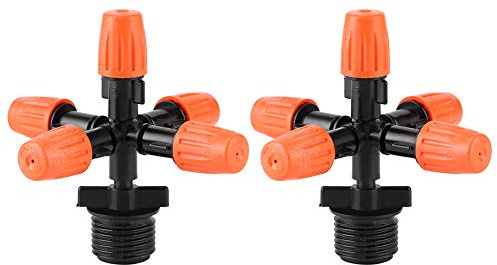 Sprinkler de brumisation Glomora - Plastic, Spray atomisant, Pression Basse, idéale pour Les serres et Le Jardinage, Comprend 10 Buses et Accessoires